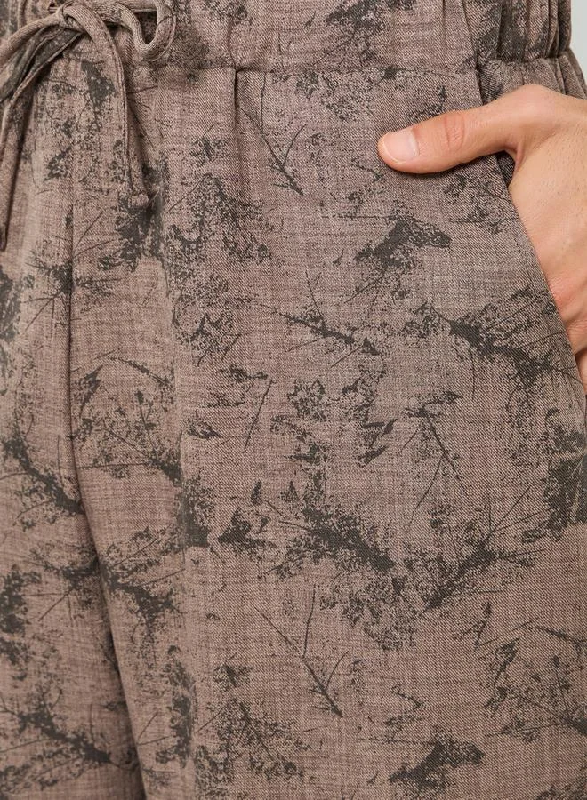 ستايلي بنطال بيجاما رجالي مطبوع بقصة مريحة